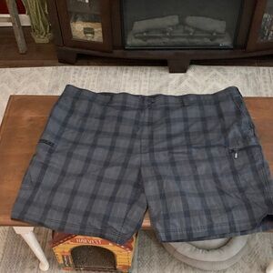 Plaid Cargo Shorts 58 waist